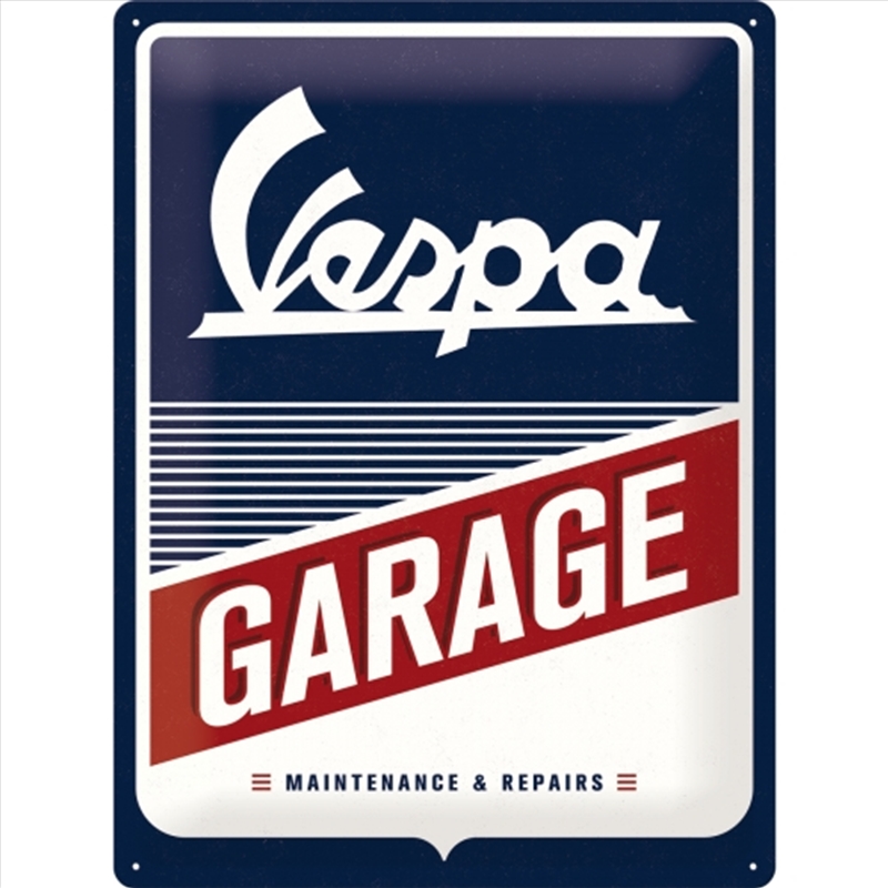 Nostalgic-Art Large Sign Vespa Garage 30x40x0.5cm/Product Detail/Posters & Prints