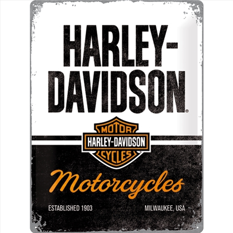 Nostalgic-Art Large Sign Harley-Davidson Motorcycles 30x40x0.5cm/Product Detail/Posters & Prints