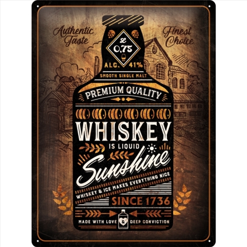 Nostalgic-Art Large Sign Whiskey Sunshine 30x40x0.5cm/Product Detail/Posters & Prints