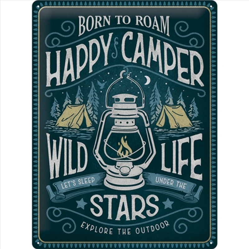 Nostalgic-Art Large Sign Happy Camper 30x40x0.5cm/Product Detail/Posters & Prints