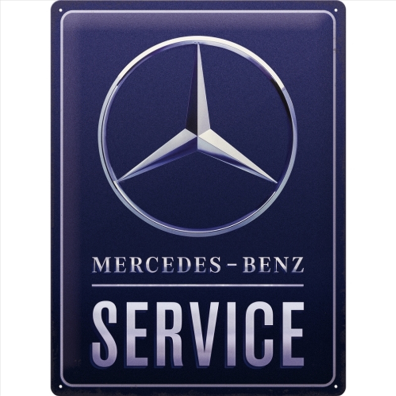 Nostalgic-Art Large Sign Mercedes Service Blue 30x40x0.5cm/Product Detail/Posters & Prints