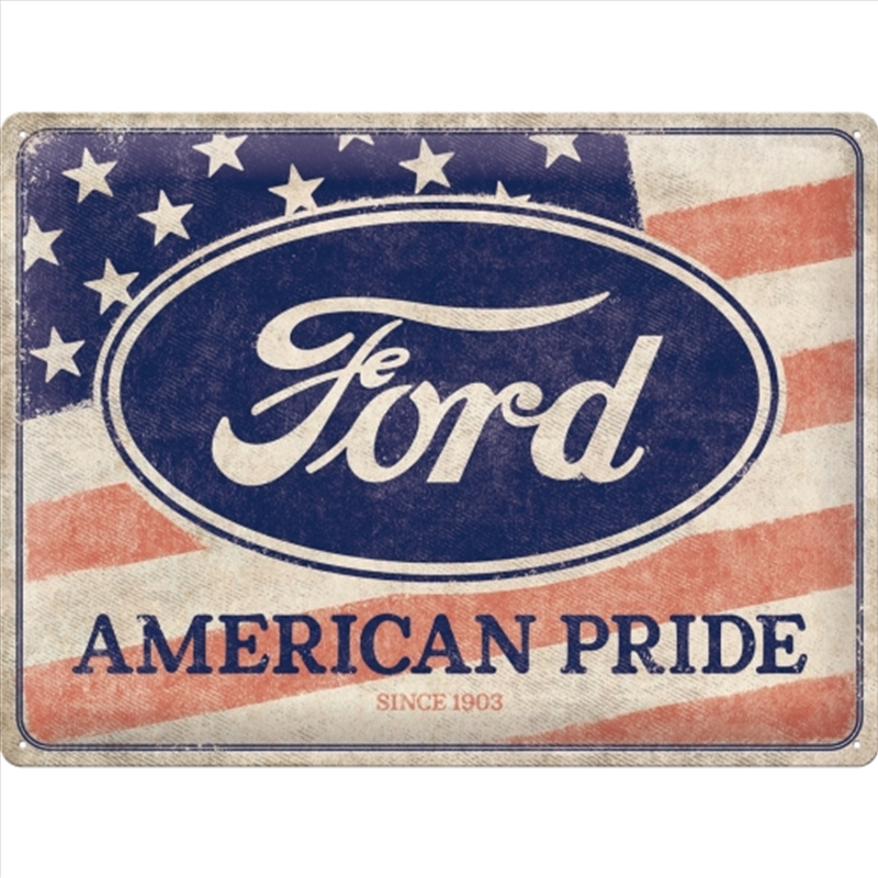 Nostalgic-Art Large Sign Ford American Pride US Flag Special Edition 30x40x0.5cm/Product Detail/Posters & Prints