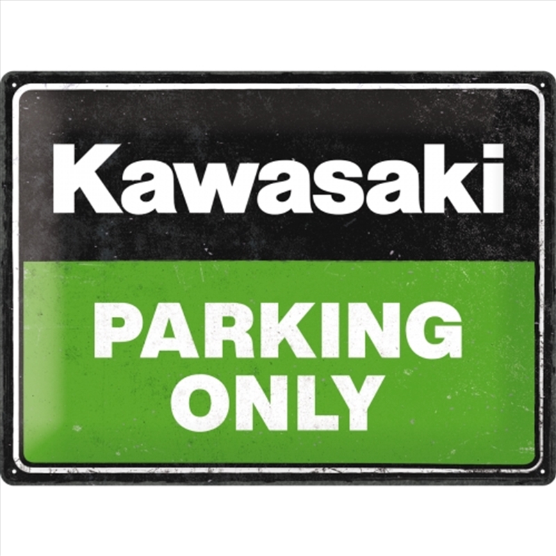 Nostalgic-Art Large Sign Kawasaki Parking Only 30 x 40cm 30x40x0.5cm/Product Detail/Posters & Prints