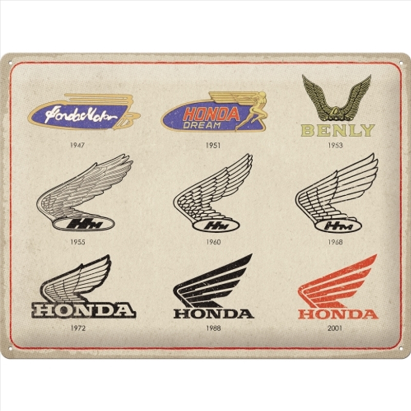 Nostalgic-Art Large Sign Honda MC Logo Evolution 30x40cm 30x40x0.5cm/Product Detail/Posters & Prints