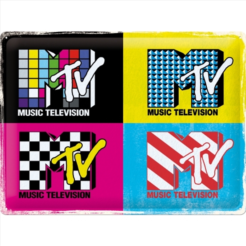 Nostalgic-Art Large Sign MTV Logo Pop Art 30x40cm 30x40x0.5cm/Product Detail/Posters & Prints