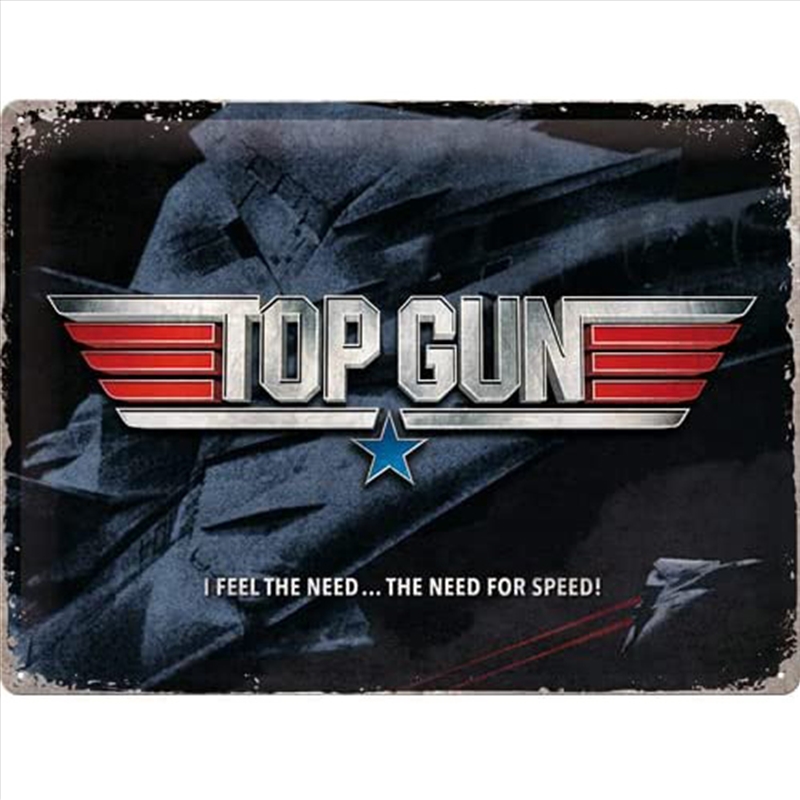 Nostalgic-Art Large Sign Top Gun - The Need For Speed 30x40x0.5cm/Product Detail/Posters & Prints