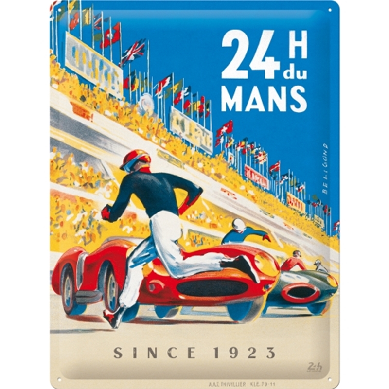 Nostalgic-Art Large Sign 24h Le Mans Racing Poster Blue 30x40x0.5cm/Product Detail/Posters & Prints