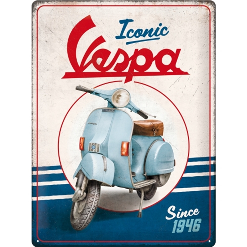 Nostalgic-Art Large Sign Vespa Iconic Since 1946 30x40x0.5cm/Product Detail/Posters & Prints