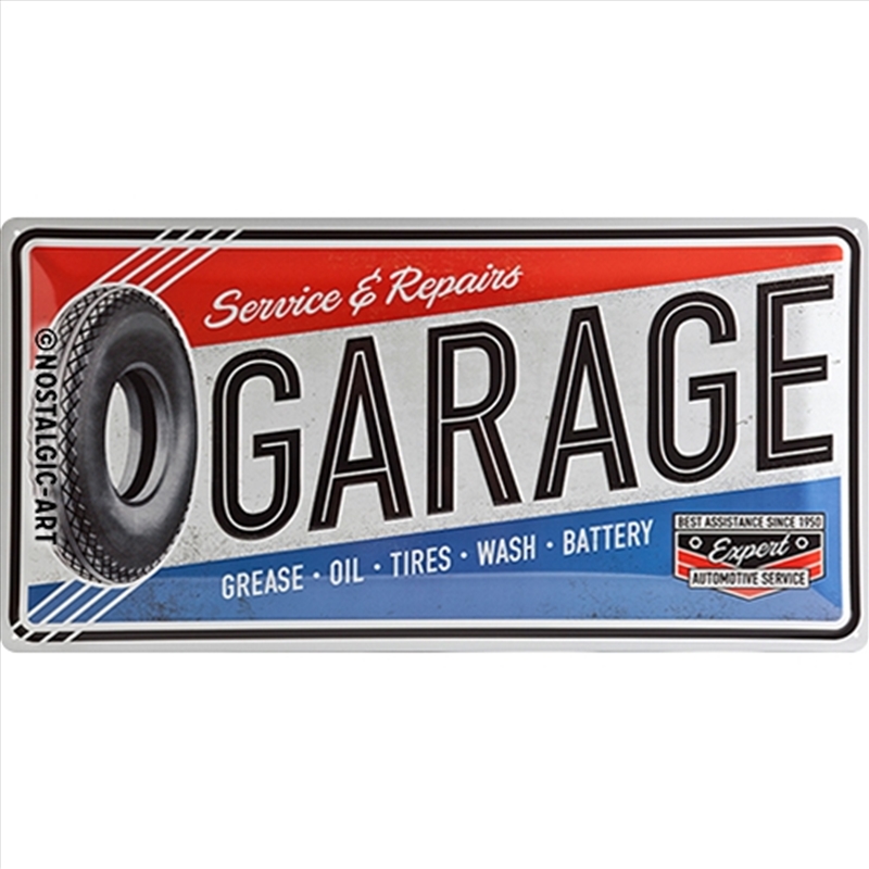 Nostalgic-Art Long Sign Garage 25x50x0.3cm/Product Detail/Posters & Prints
