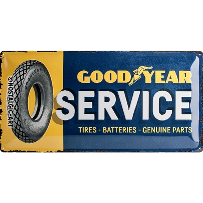 Nostalgic-Art Long Sign Goodyear - Service 25x50x0.3cm/Product Detail/Posters & Prints