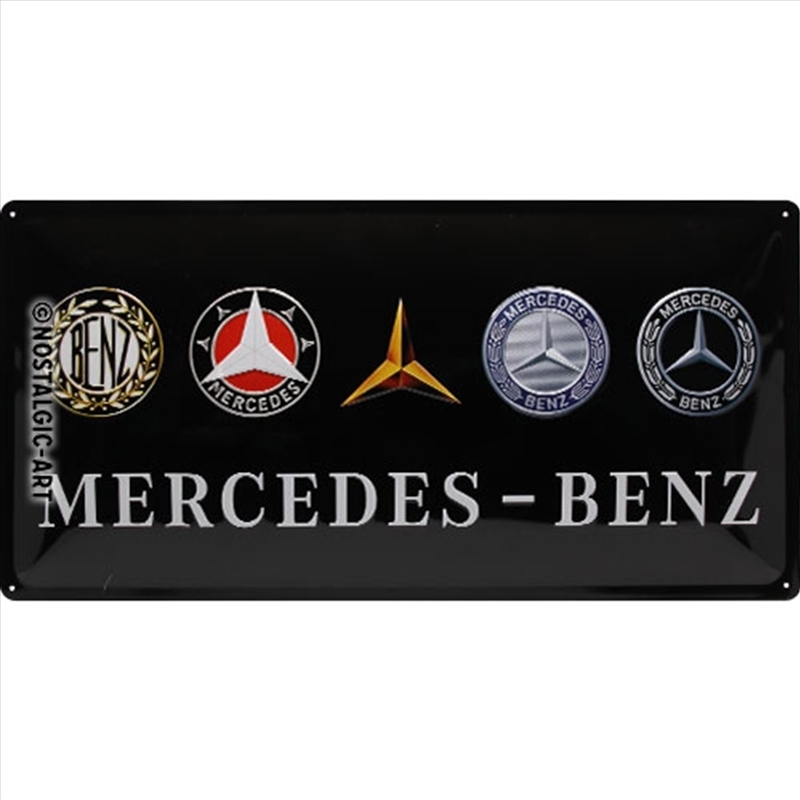Nostalgic-Art Long Sign Mercedes-Benz Logo Evolution 25x50x0.3cm/Product Detail/Posters & Prints