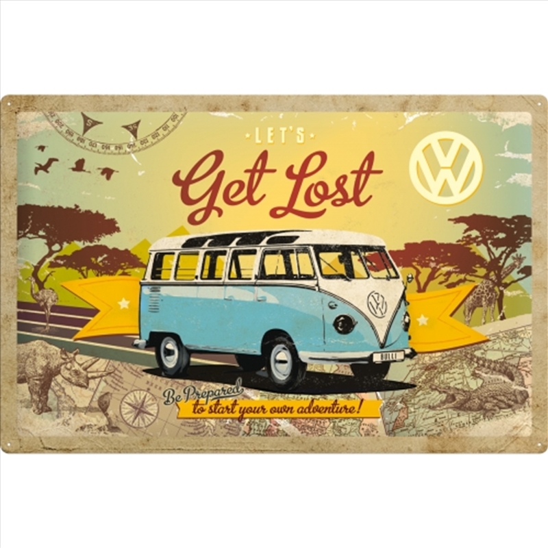 Nostalgic-Art XL Sign VW - Lets Get Lost 40x60x0.5cm/Product Detail/Posters & Prints