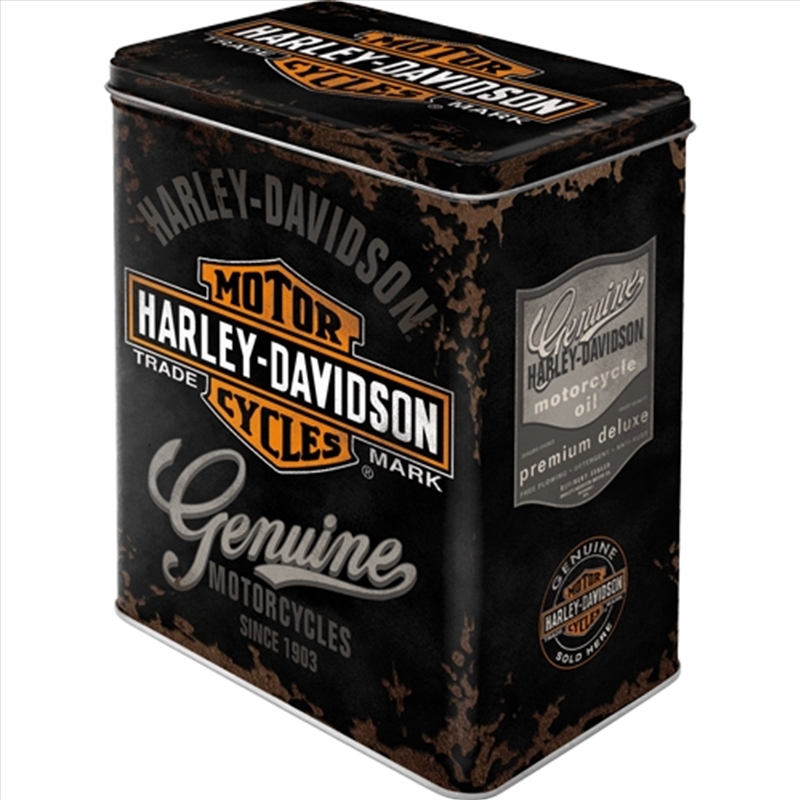 Nostalgic-Art Tin Storage Box Large Harley Davidson 10x14x20cm/Product Detail/Homewares