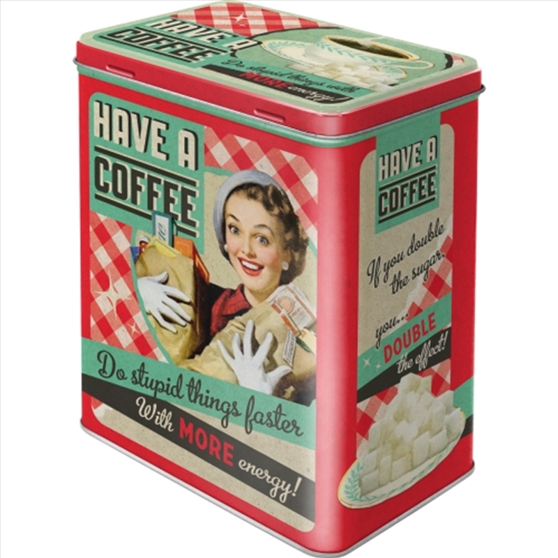 Nostalgic-Art Tin Storage Box Large Have a Coffee 10x14x20cm/Product Detail/Homewares