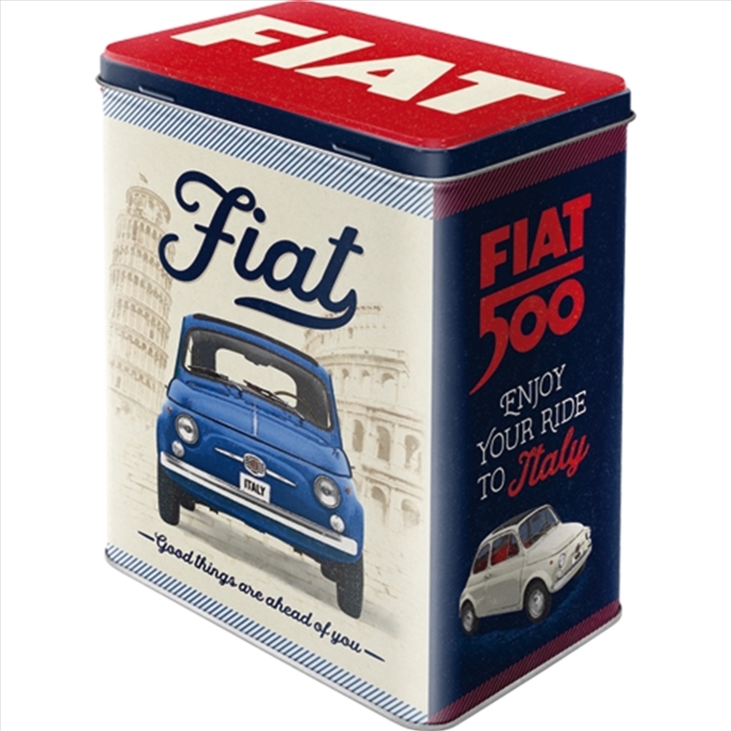 Nostalgic-Art Tin Storage Box Large Fiat 500 10x14x20cm/Product Detail/Homewares