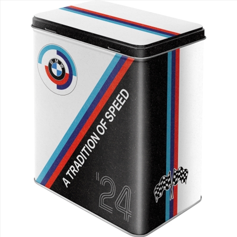 Nostalgic-Art Tin Storage Box Large BMW Motorsport Tradition Of 10x14x20cm/Product Detail/Homewares