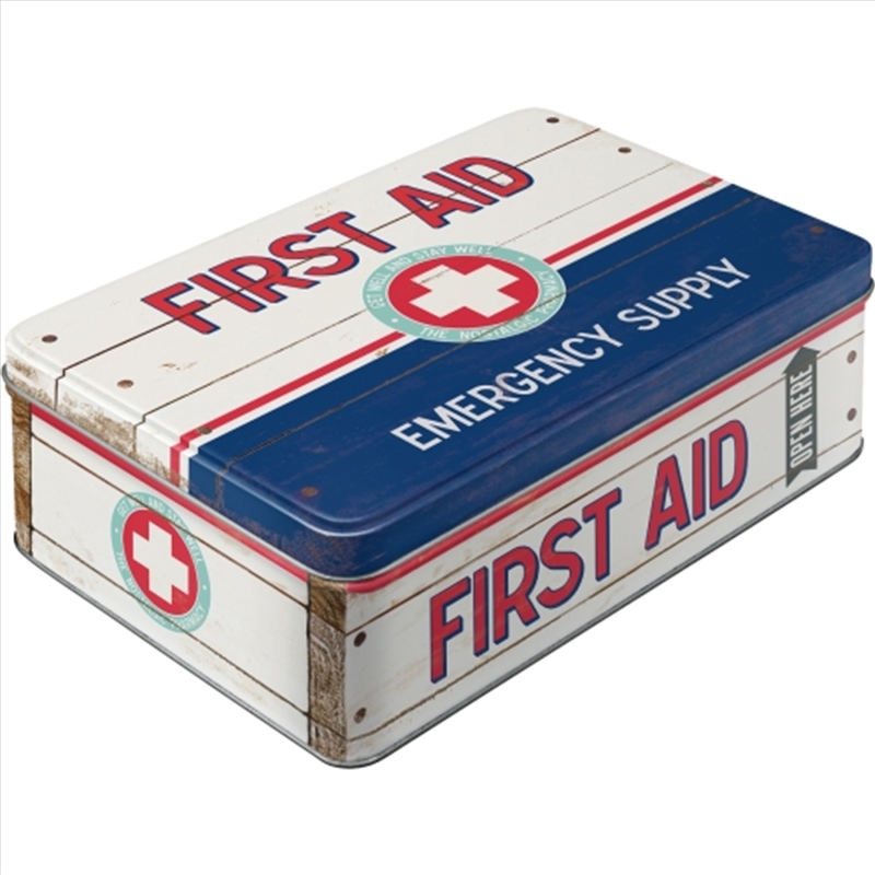 Nostalgic-Art Flat Storage Tin First Aid II 23x16x7cm/Product Detail/Homewares