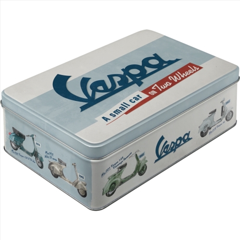 Nostalgic-Art Flat Storage Tin Vespa Chart 23x16x7cm/Product Detail/Homewares