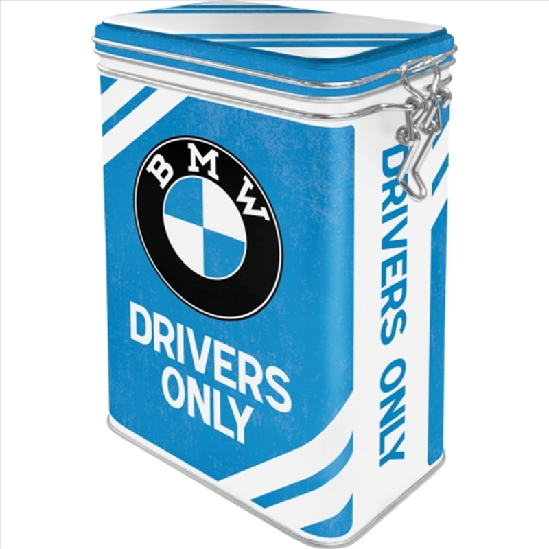 Nostalgic-Art Clip Top Storage Tin BMW Drivers Only 7.5x11x17.5cm/Product Detail/Homewares