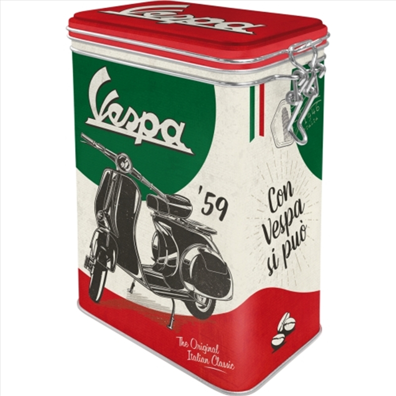 Nostalgic-Art Clip Top Storage Tin Vespa - The Italian Classic 7.5x11x17.5cm/Product Detail/Homewares