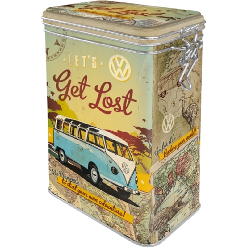 Nostalgic-Art Clip Top Storage Tin VW Let's Get Lost 7.5x11x17.5cm/Product Detail/Homewares