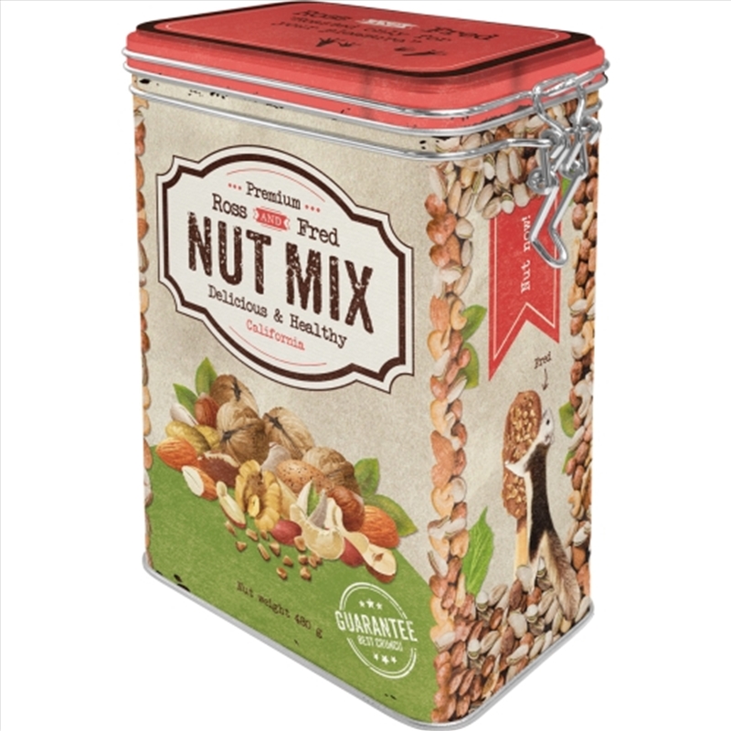 Nostalgic-Art Clip Top Storage Tin Nut Mix 7.5x11x17.5cm/Product Detail/Homewares