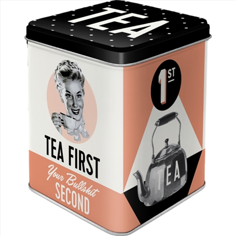 Nostalgic-Art Tea Storage Tin Tea First 7.5x7.5x9.5cm/Product Detail/Homewares
