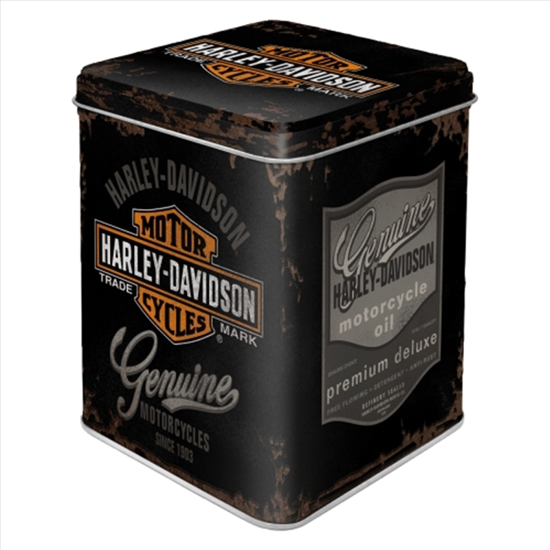 Nostalgic-Art Tea Storage Tin Harley-Davidson Genuine 7.5x7.5x9.5cm/Product Detail/Homewares
