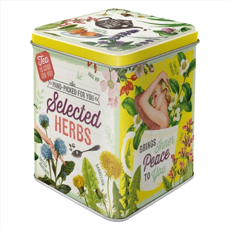 Nostalgic-Art Tea Storage Tin Selected Herbs 7.5x7.5x9.5cm/Product Detail/Homewares