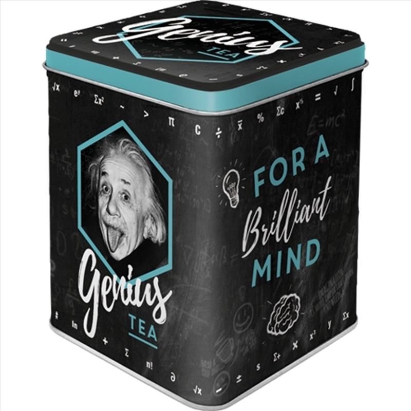 Nostalgic-Art Tea Storage Tin Einstein Genius Tea 7.5x7.5x9.5cm/Product Detail/Homewares