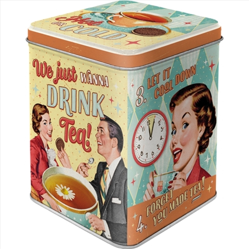 Nostalgic-Art Tea Storage Tin Tea & Cookies Together 7.5x7.5x9.5cm/Product Detail/Homewares
