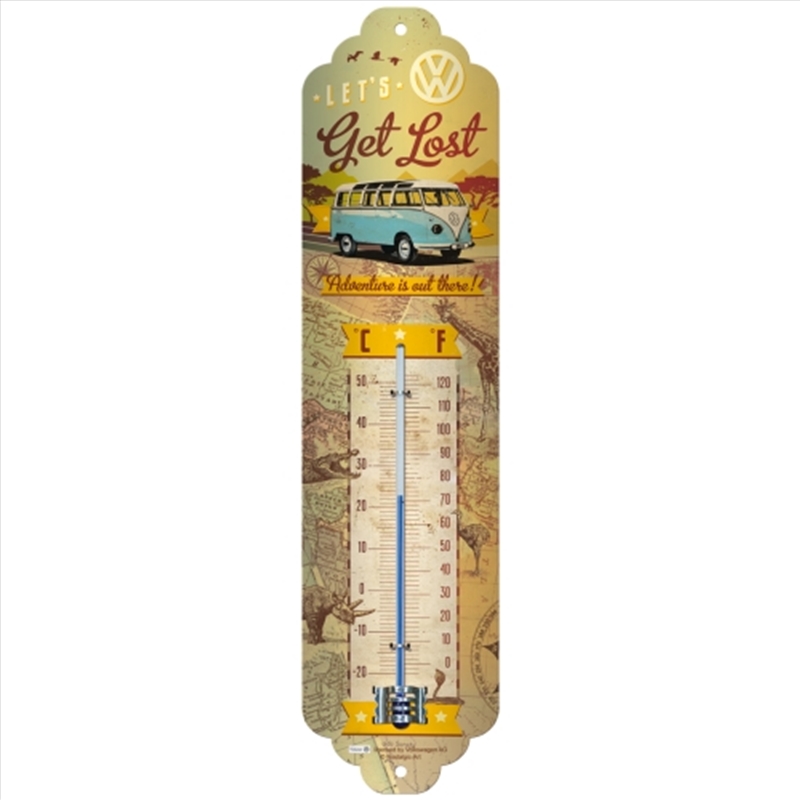 Nostalgic-Art Thermometer VW Bulli - Lets Get Lost 28x6.5x2cm/Product Detail/Homewares