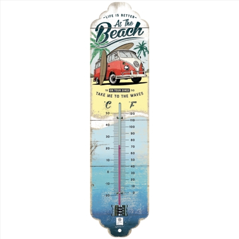 Nostalgic-Art Thermometer VW Bulli Beach 28x6.5x2cm/Product Detail/Homewares