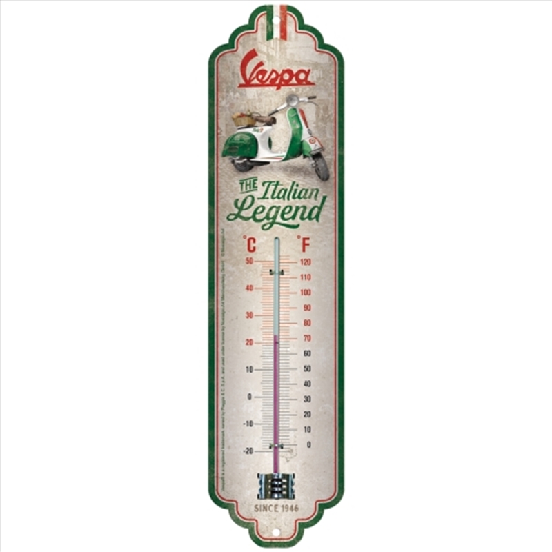 Nostalgic-Art Thermometer Vespa - Italian Legend 28x6.5x2cm/Product Detail/Homewares