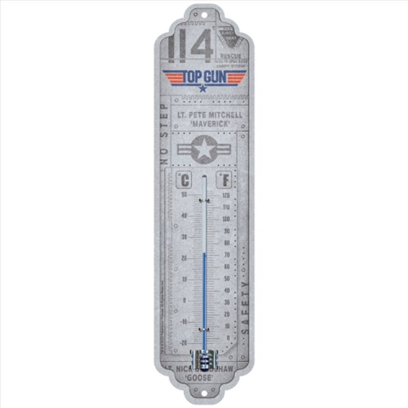 Nostalgic-Art Thermometer Top Gun Aircraft Metal 28x6.5x2cm/Product Detail/Homewares