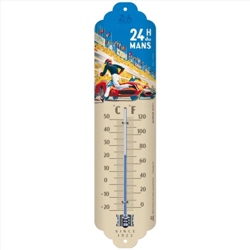 Nostalgic-Art Thermometer 24h Le Mans Racing Poster Blue 28x6.5x2cm/Product Detail/Homewares