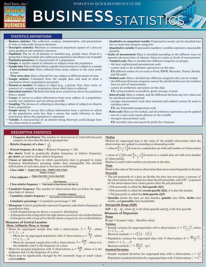 Business Statistics/Product Detail/Accounting & Finance
