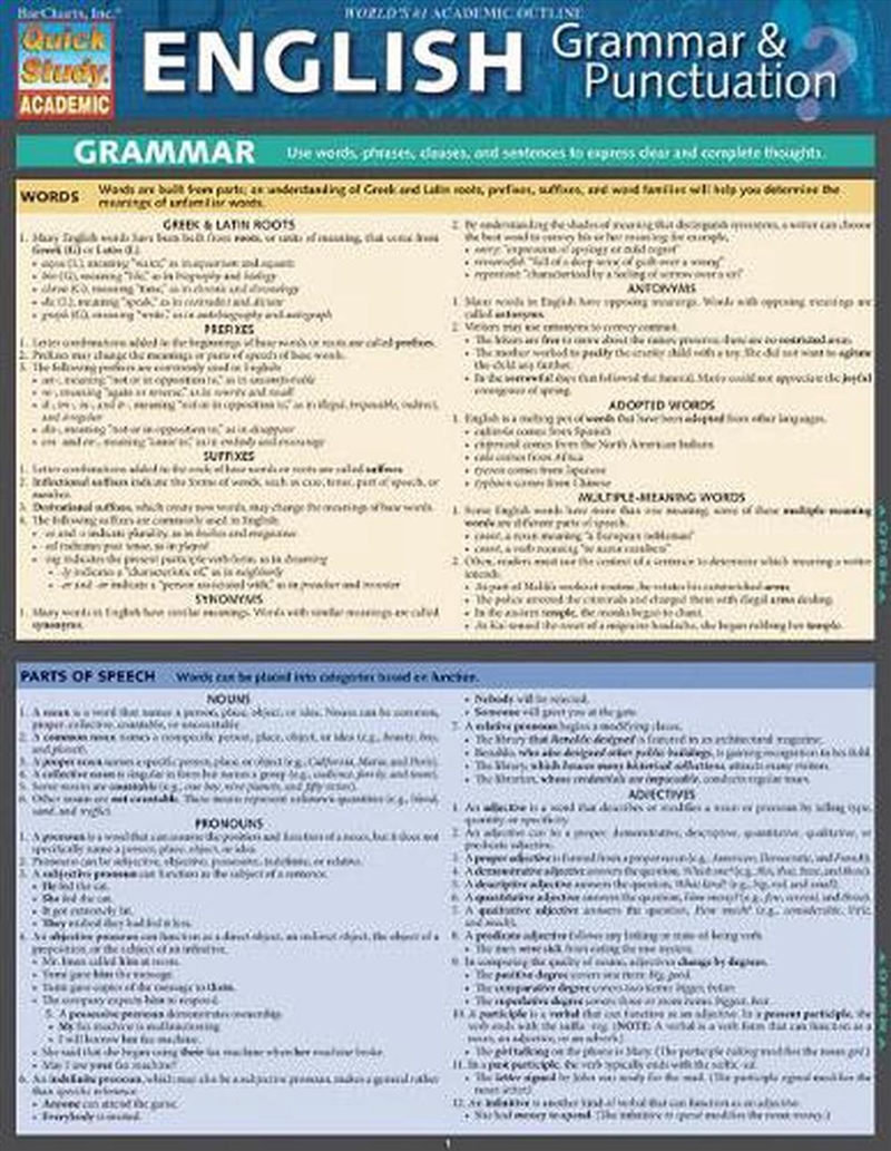 English Grammar & Punctuation/Product Detail/English