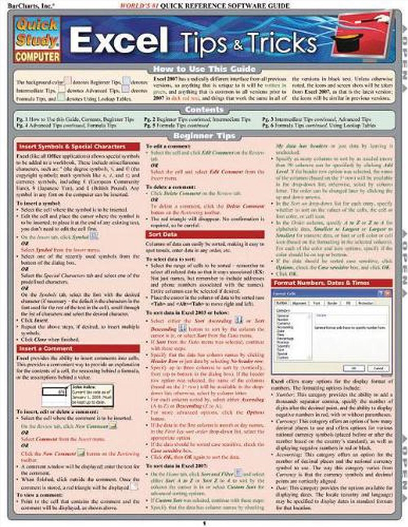 Excel Tips & Tricks/Product Detail/Computing & IT