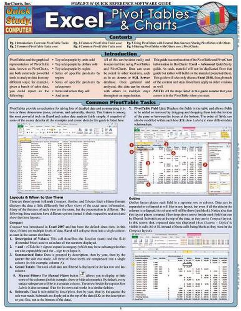 Excel: Pivot Tables & Charts/Product Detail/Computing & IT
