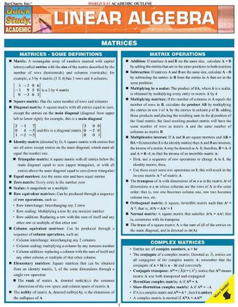 Linear Algebra/Product Detail/Maths