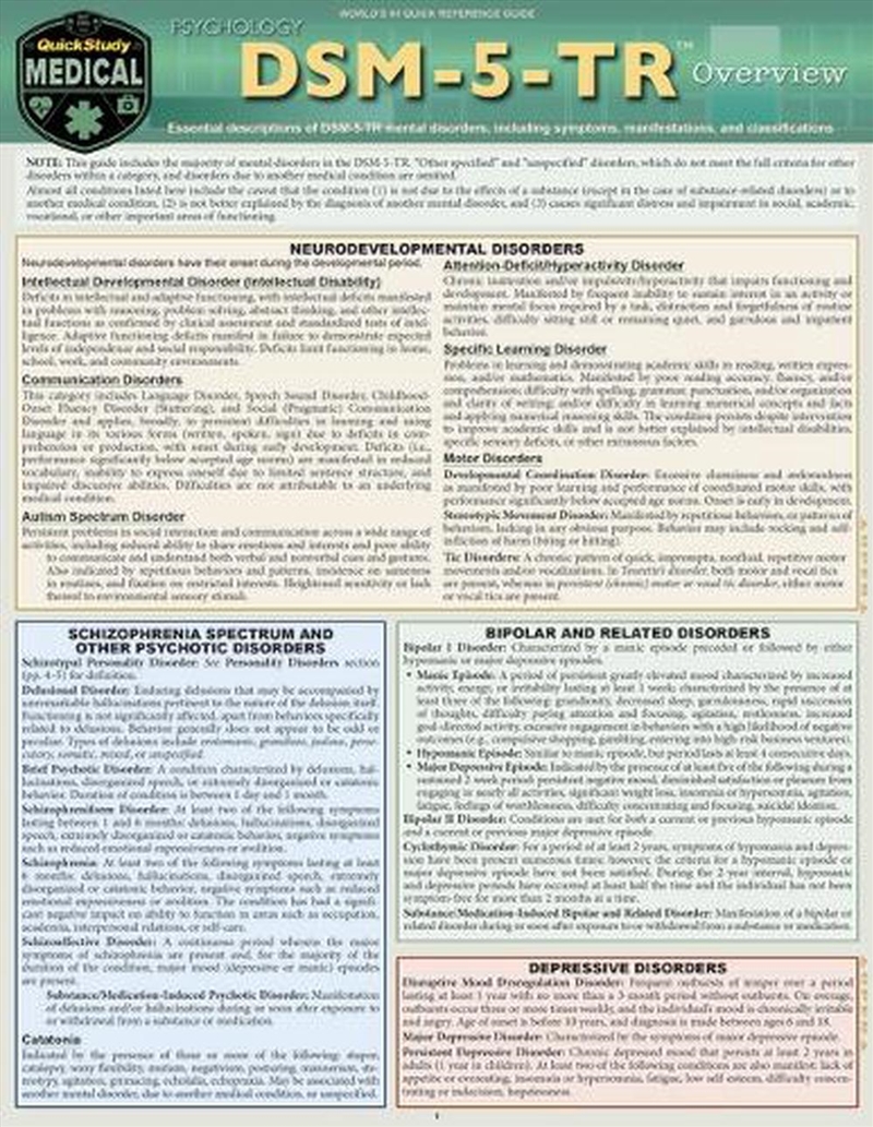 Psychology DSM-5-TR Overview/Product Detail/Psychology