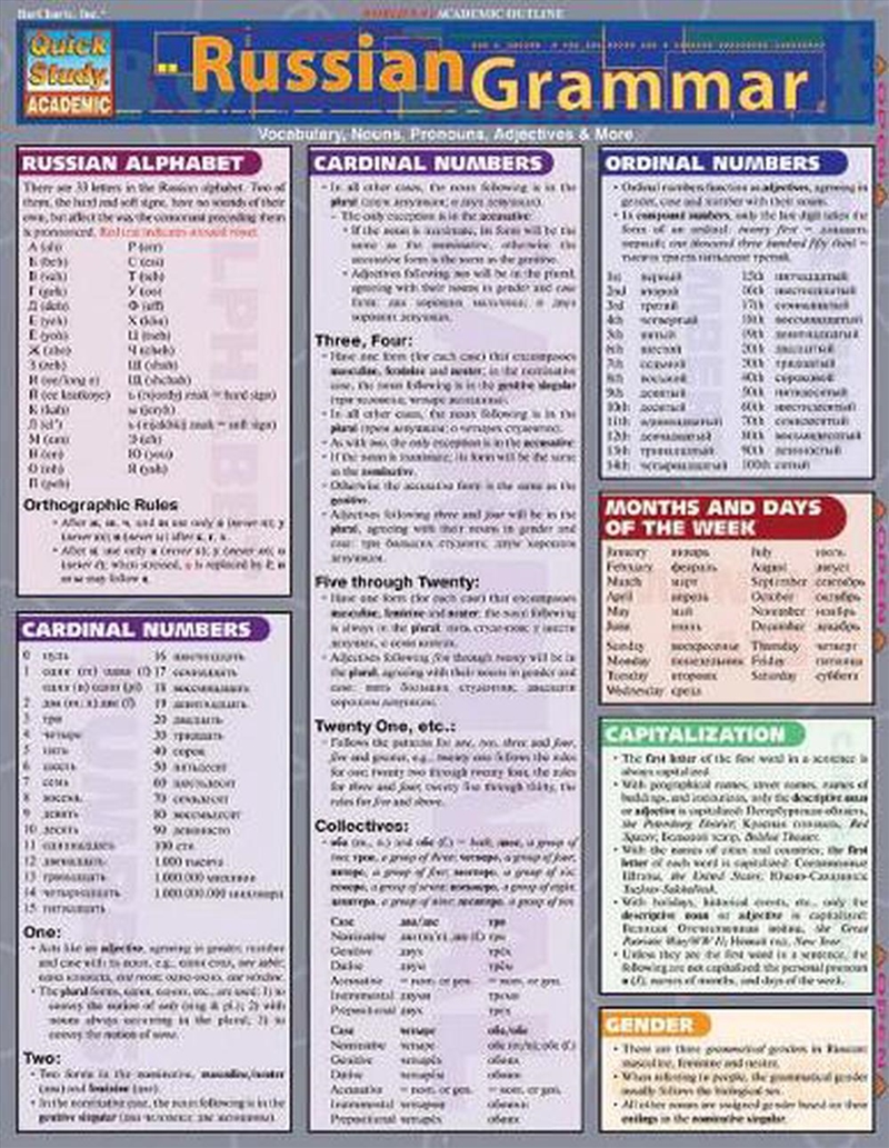 Russian Grammar/Product Detail/Language & Linguistics