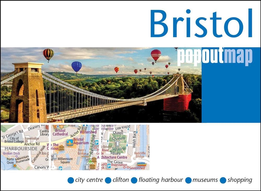 Bristol PopOut Map - pocket size, pop up map of Bristol city centre/Product Detail/Travel & Holidays