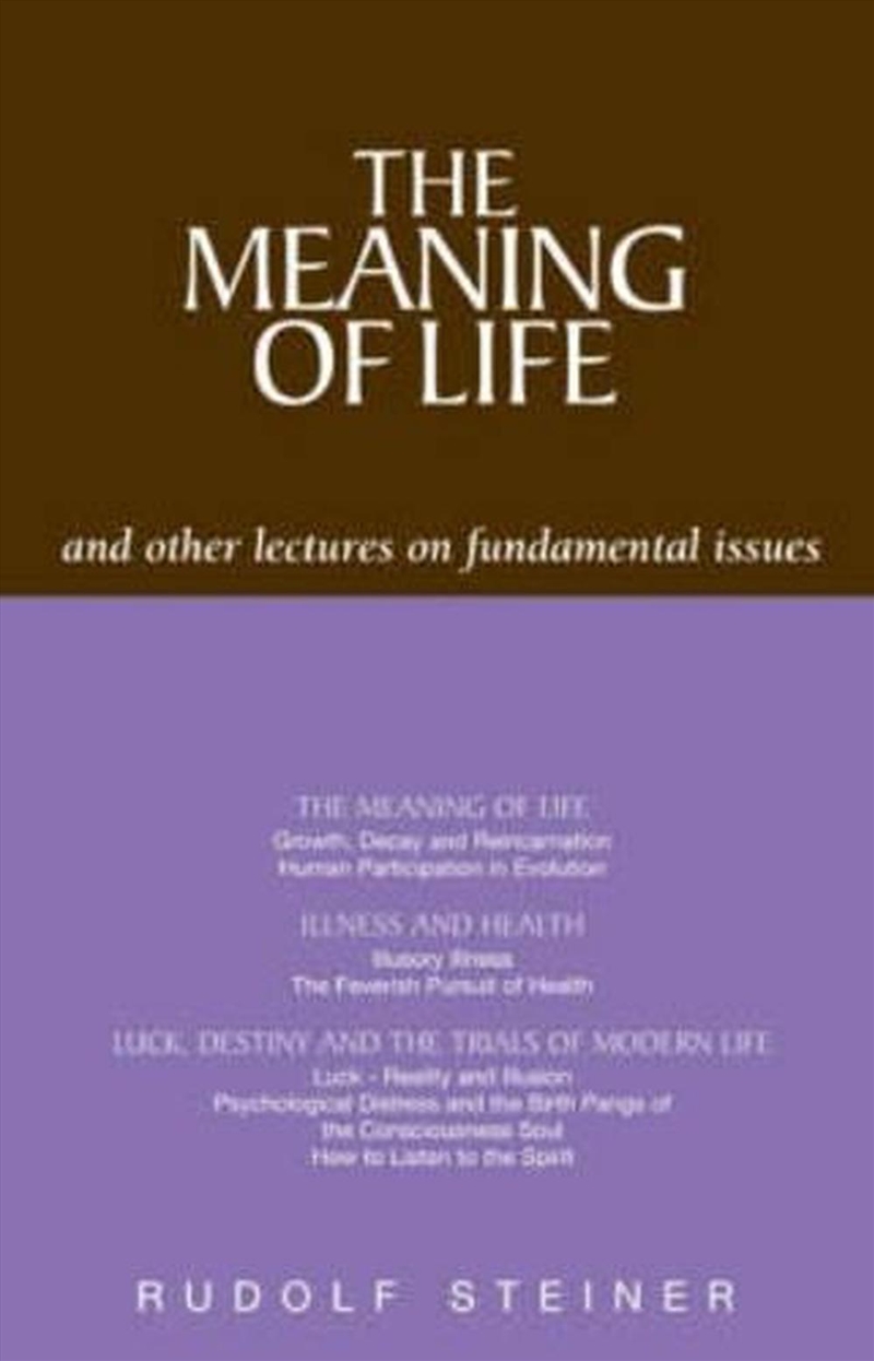 The Meaning of Life and Other Lectures on Fundamental Issues/Product Detail/Reading