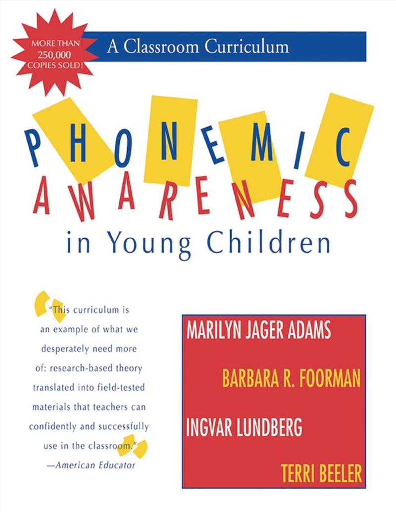 Phonemic Awareness in Young Children/Product Detail/Language & Linguistics