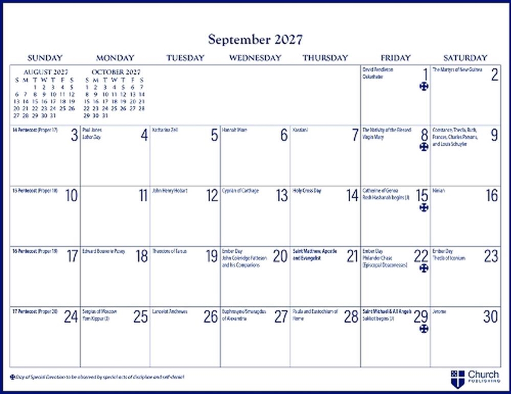 2027 Parish Wall Calendar/Product Detail/Religion & Beliefs