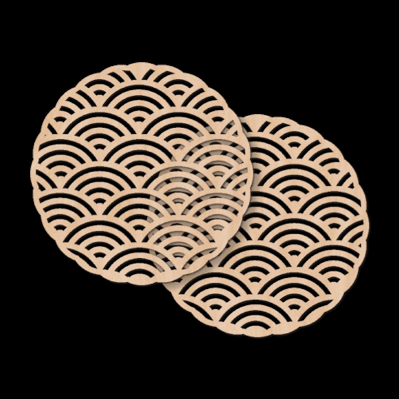 2pc Wooden Coaster Arches 10x10x0.3cm/Product Detail/Drinkware