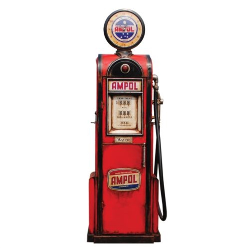 Ampol Petrol Pump Metal Collectable - Red 150x50x30cm/Product Detail/Collectables
