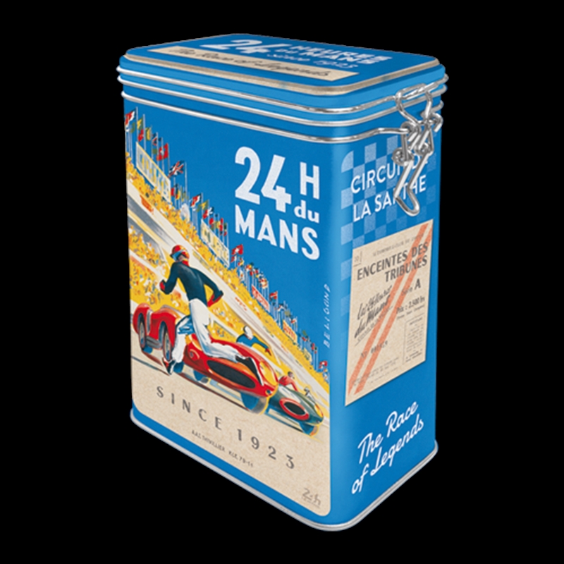 Nostalgic-Art Clip Top Storage Tin 24H Le Mans - Racing Poster Blue 7.5x11x17.5cm/Product Detail/Homewares